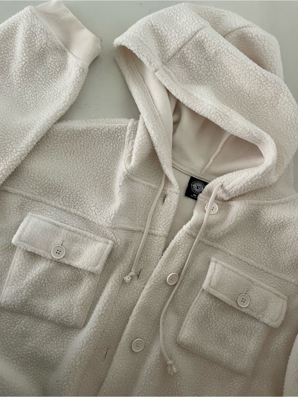 PacSun Sherpa Fleece Button-Up Hooded Jacket